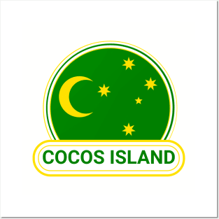 Australia Cocos Island Keeling Islands Country Badge - Cocos Island Flag - Keeling Islands Posters and Art